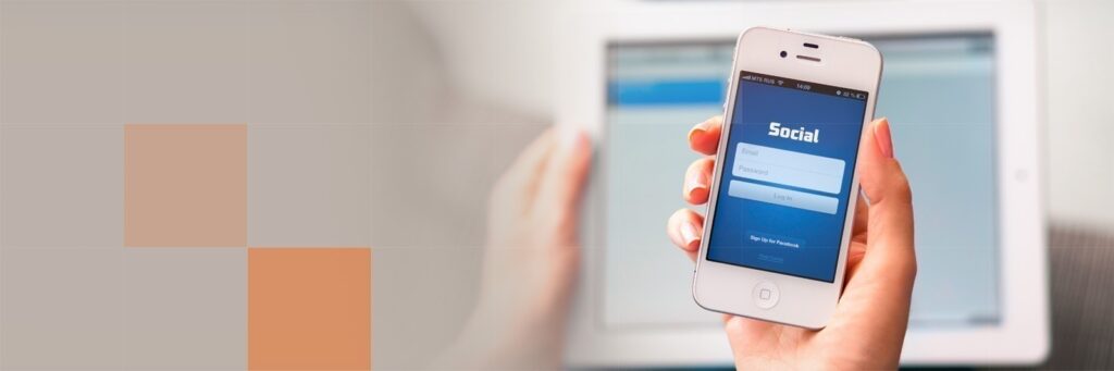 Social media on Iphone device