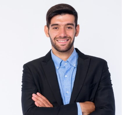 Smiling man wearing a coat — Top BPO Solutions | Outsourcing Services In The Philippines