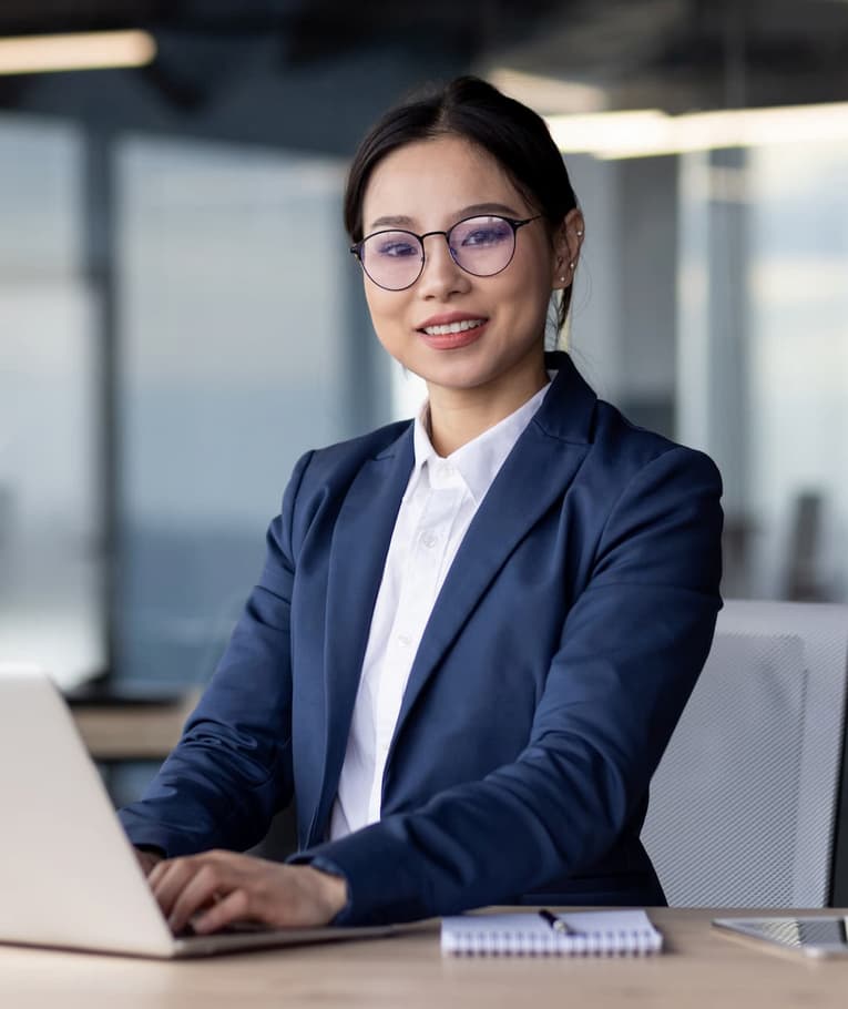 Woman wearing blue coat — Top BPO Solutions | Outsourcing Services In The Philippines
