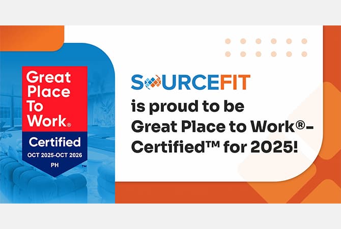 Sourcefit Philippines earns 2025 Great Place To Work Certification — Top BPO Solutions | Outsourcing Services In The Philippines