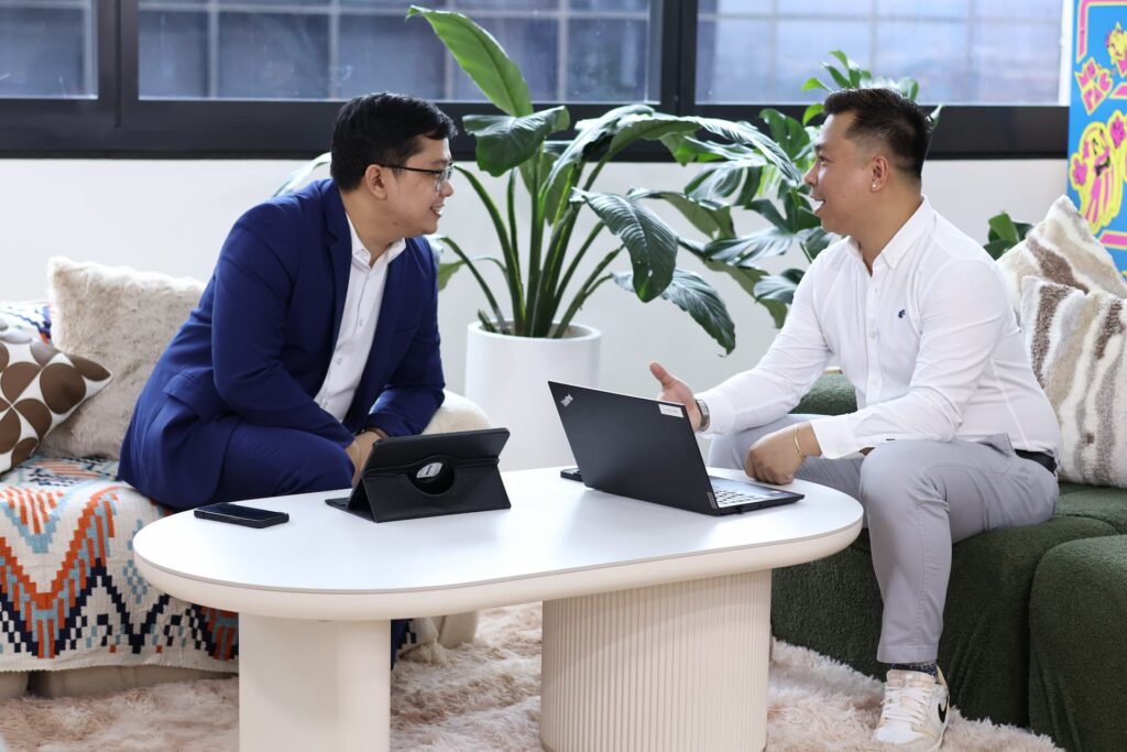 HR manager talking to employee