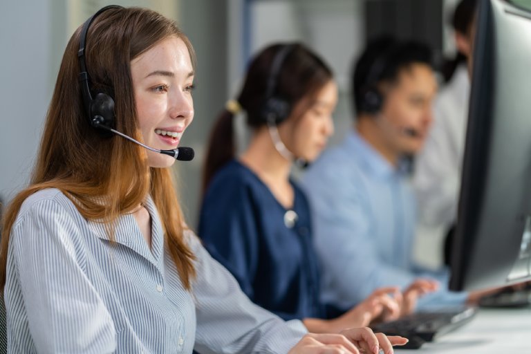 Customer support specialist assisting subscriber: Offshore Staffing & BPO Across 6 Countries